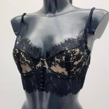 TOP LENCERO ENCAJE NEGRO