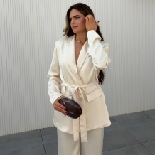 CONJUNTO TRAJE SATÉN CHAMPÁN