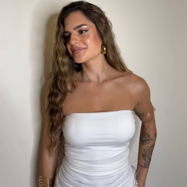 TOP ASIMÉTRICO ENCAJE BLANCO