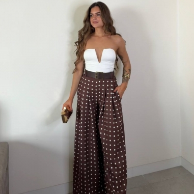 PANTALÓN PALAZZO LUNARES CHOCO