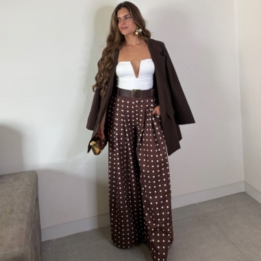 PANTALÓN PALAZZO LUNARES CHOCO