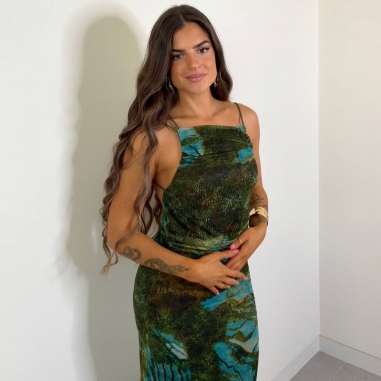 VESTIDO TUL ESTAMPADO