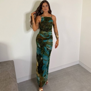 VESTIDO TUL ESTAMPADO