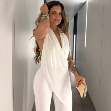 MONO GASA ESCOTE FLUÍDO BLANCO