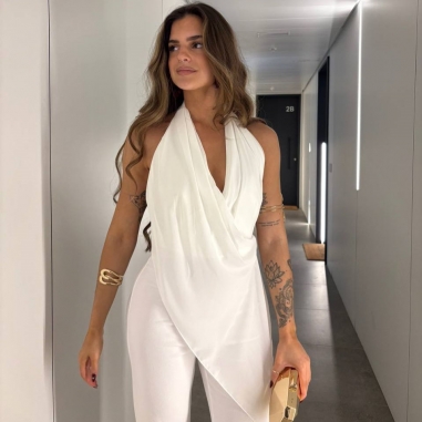 MONO GASA ESCOTE FLUÍDO BLANCO