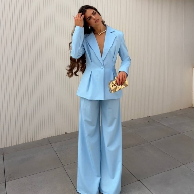 PREVENTA CONJUNTO TRAJE CELESTE