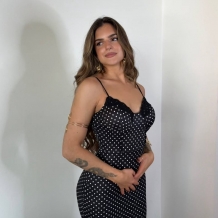 VESTIDO ESCOTE CORAZÓN LUNARES