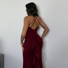 PREVENTA VESTIDO SIRENA VINO 2