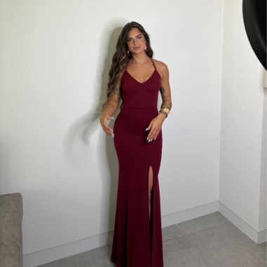 PREVENTA VESTIDO SIRENA VINO