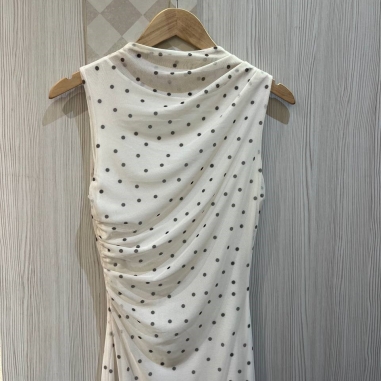 VESTIDO TUL LUNARES BLANCO