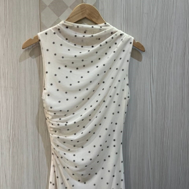 VESTIDO TUL LUNARES BLANCO