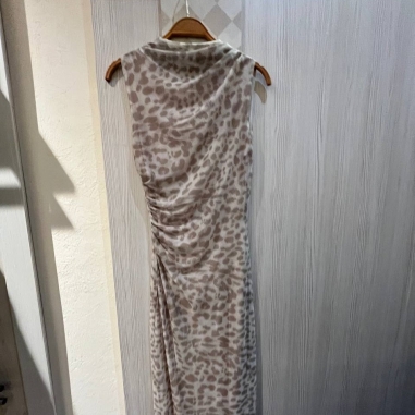 VESTIDO TUL ESTAMPADO CREMA