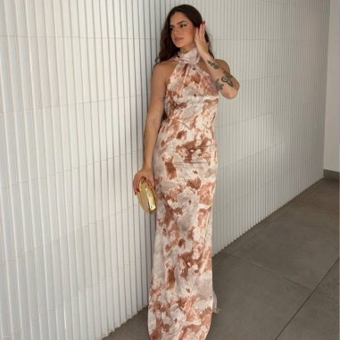 VESTIDO LARGO MARMOLADO