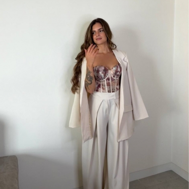 CORSET TUL ESTAMPADO