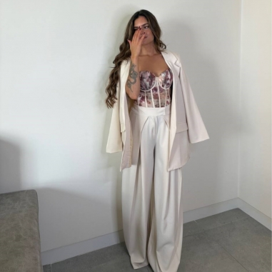 PANTALÓN TRAJE FLUIDO BEIGE