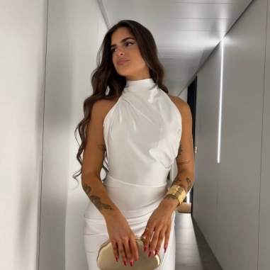 VESTIDO HALTER BLANCO