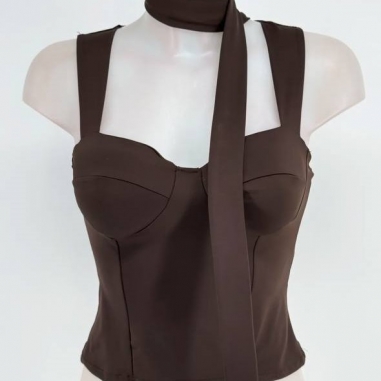 TOP ESCOTE CORAZÓN + LAZADA CHOCO