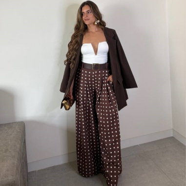 PANTALÓN PALAZZO LUNARES CHOCO