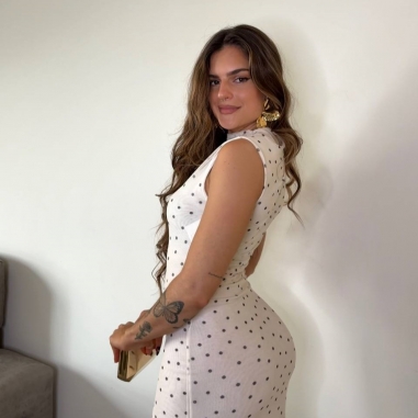 VESTIDO TUL LUNARES BLANCO