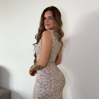 VESTIDO TUL ESTAMPADO TAUPÉ