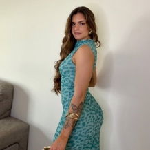 VESTIDO TUL ESTAMPADO AZUL