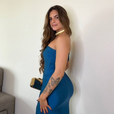 VESTIDO FRUNCIDO ASIMÉTRICO PETRÓLEO