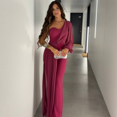 MONO ASIMÉTRICO GASA CEREZA