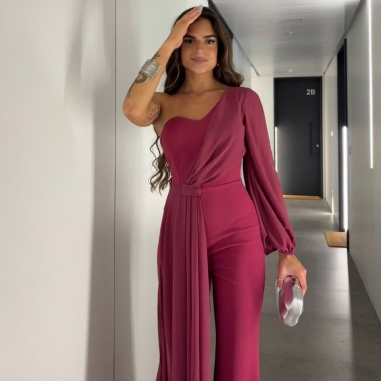 MONO ASIMÉTRICO GASA CEREZA