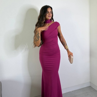VESTIDO MAGENTA + LAZADA