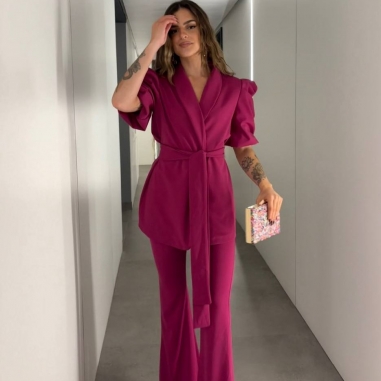 CONJUNTO TRAJE MANGA ABULLONADA...