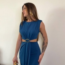 VESTIDO IRIS PETRÓLEO