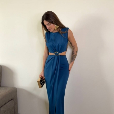 VESTIDO IRIS PETRÓLEO