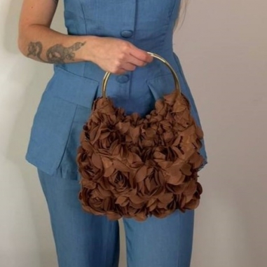 BOLSO ASA PÉTALOS CHOCO