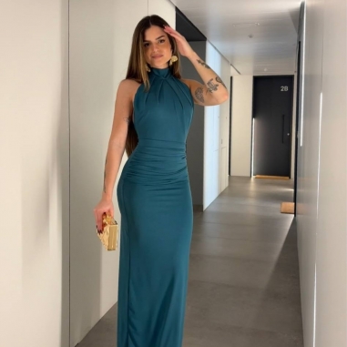 VESTIDO MATILDA PETRÓLEO