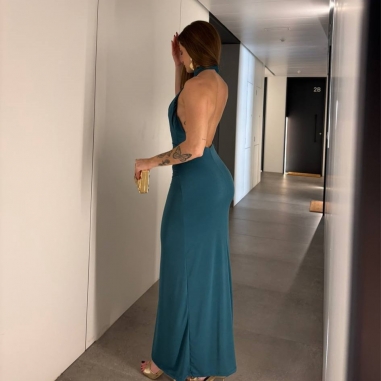 VESTIDO MATILDA PETRÓLEO