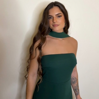 VESTIDO TUL + LAZADA VERDE