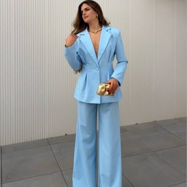 PREVENTA CONJUNTO TRAJE CELESTE