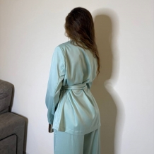 CONJUNTO TRAJE SATÉN MENTA 2