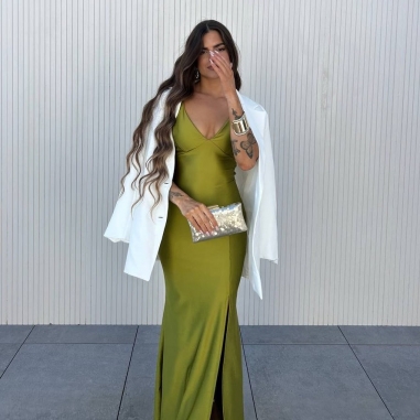 VESTIDO MARTINI VERDE OLIVA