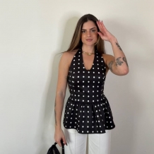 TOP VUELO LUNARES NEGRO 2