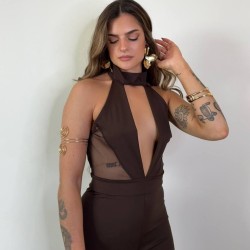 MONO TUL TRANSPARENCIAS CHOCO
