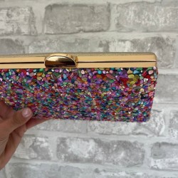 BOLSO EVENTO PIEDRAS COLORES