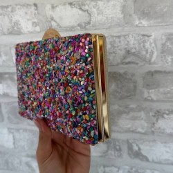 BOLSO EVENTO PIEDRAS COLORES