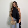 BLUSA ASIMÉTRICA VOLANTE NEGRA