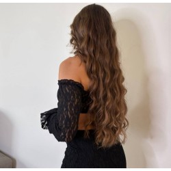 CONJUNTO ENCAJE MANGA NEGRO
