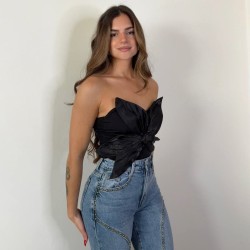 TOP FLOR NEGRO