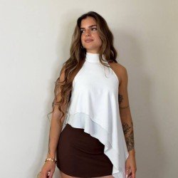 FALDA PANTALÓN CINTURÓN CHOCO