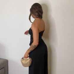 CORSET BOTONES NEGRO