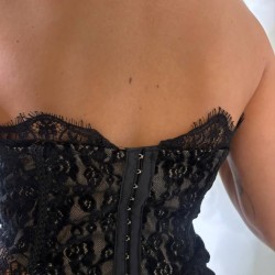 CORSET BOTONES NEGRO