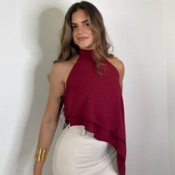 FALDA PANTALÓN CINTURÓN CREMA